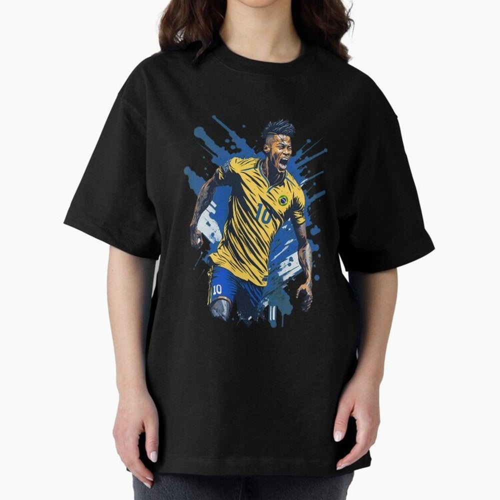 Neymar Jr. splash art Active T-Shirt Capture Stadium Memories from FIFA World Cup 2026 USA Canada Mexico Spirit, with England, Messi, CR7 and Mbappe, Sports Nostalgia, International Competition, Famous Players and Unforgettable Victories; Ideal for