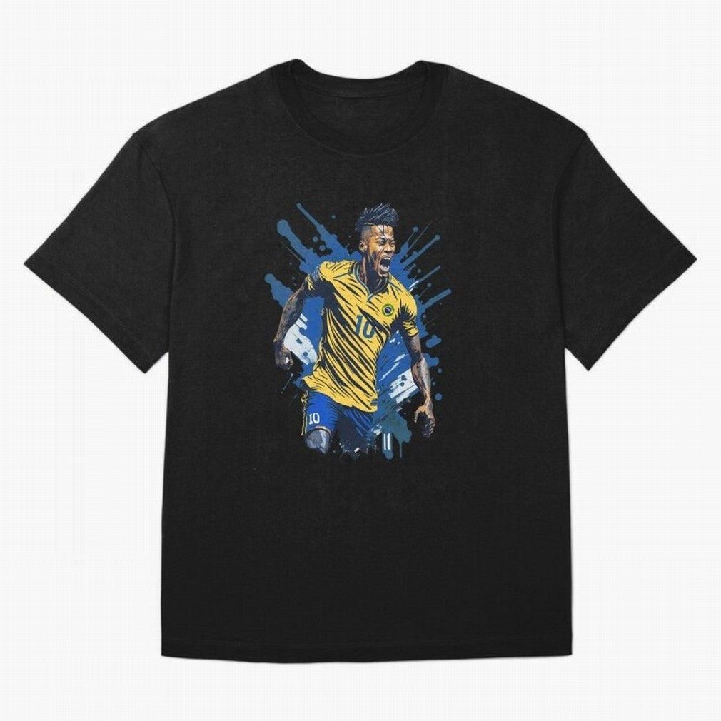 Neymar Jr. splash art Active T-Shirt Capture Stadium Memories from FIFA World Cup 2026 USA Canada Mexico Spirit, with England, Messi, CR7 and Mbappe, Sports Nostalgia, International Competition, Famous Players and Unforgettable Victories; Ideal for
