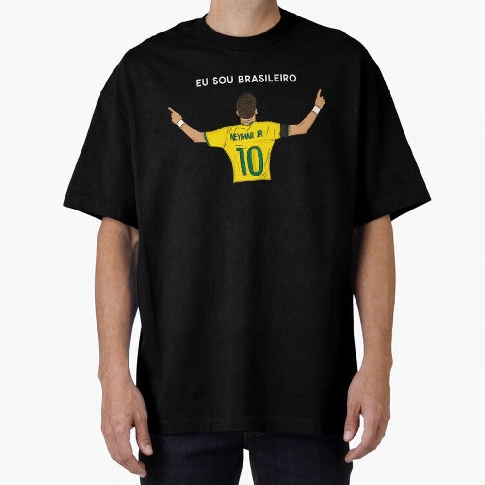 Neymar Jr Brazil Oversized T-Shirt Celebrate Football Heritage in FIFA World Cup 2026 USA Canada Mexico Inspired by CR7 and Messi, France Energy, Game Day Rituals, Football Legends, Country Pride and the Road to the Final; Perfect for People Who