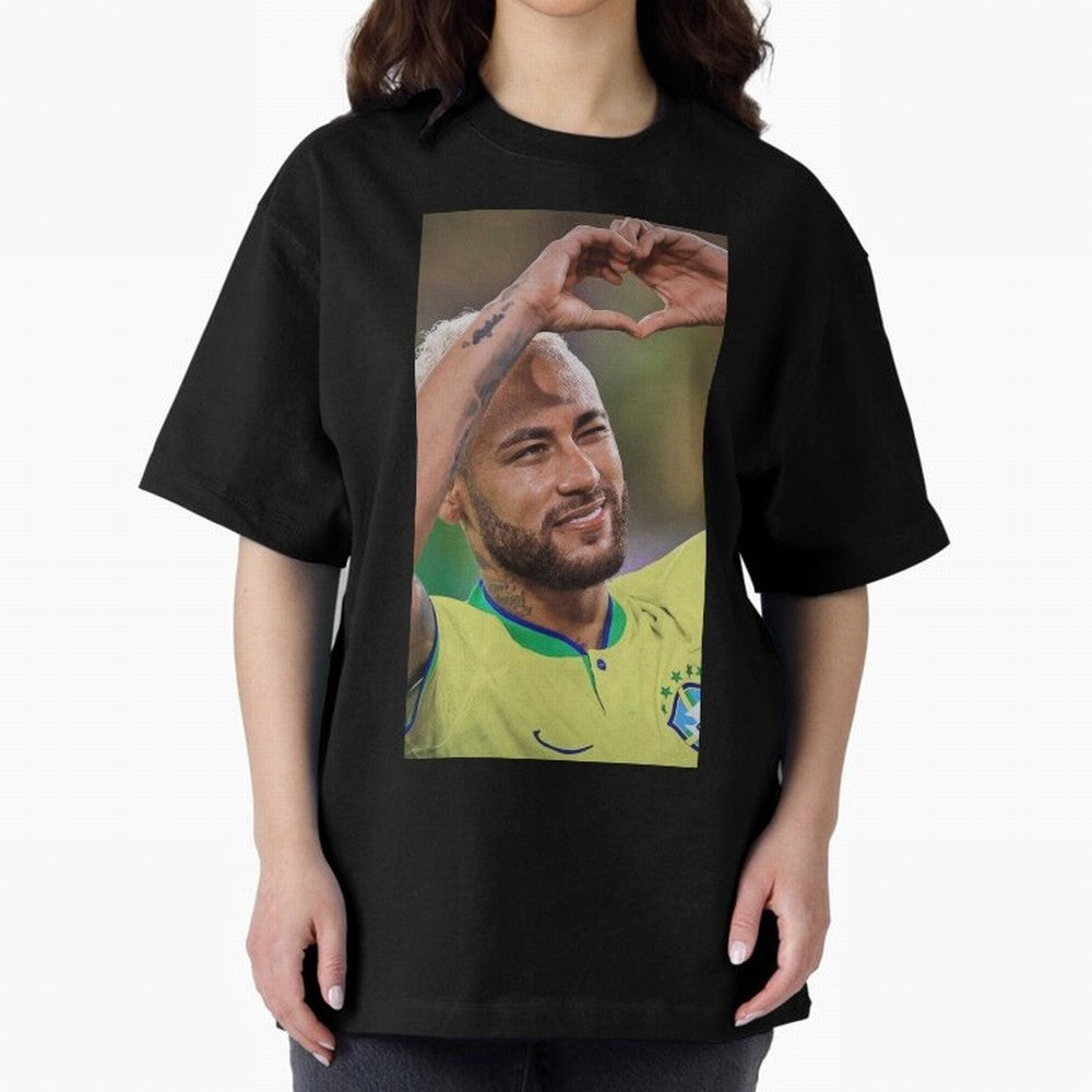 Neymar Jr Oversized T-Shirt Celebrate Classic Football Spirit in Global Football Passion for FIFA World Cup 2026 USA Canada Mexico, Connected to Cristiano Ronaldo, Haaland and CR7, Spain and Netherlands, Soccer Culture, Superstar Moments, National