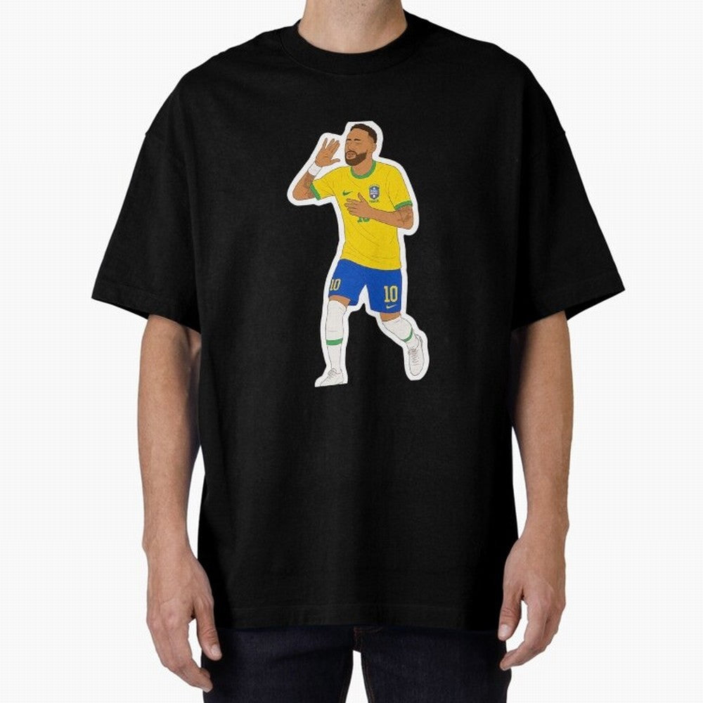 Neymar Jr Oversized T-Shirt Celebrate Fan Culture around FIFA World Cup 2026 Spirit, Centered on Argentina, Messi, Football Festival Excitement, Trophy Ambitions, Country Rivalries and Star Player Buzz; Ideal for Football Dads, Football Moms,