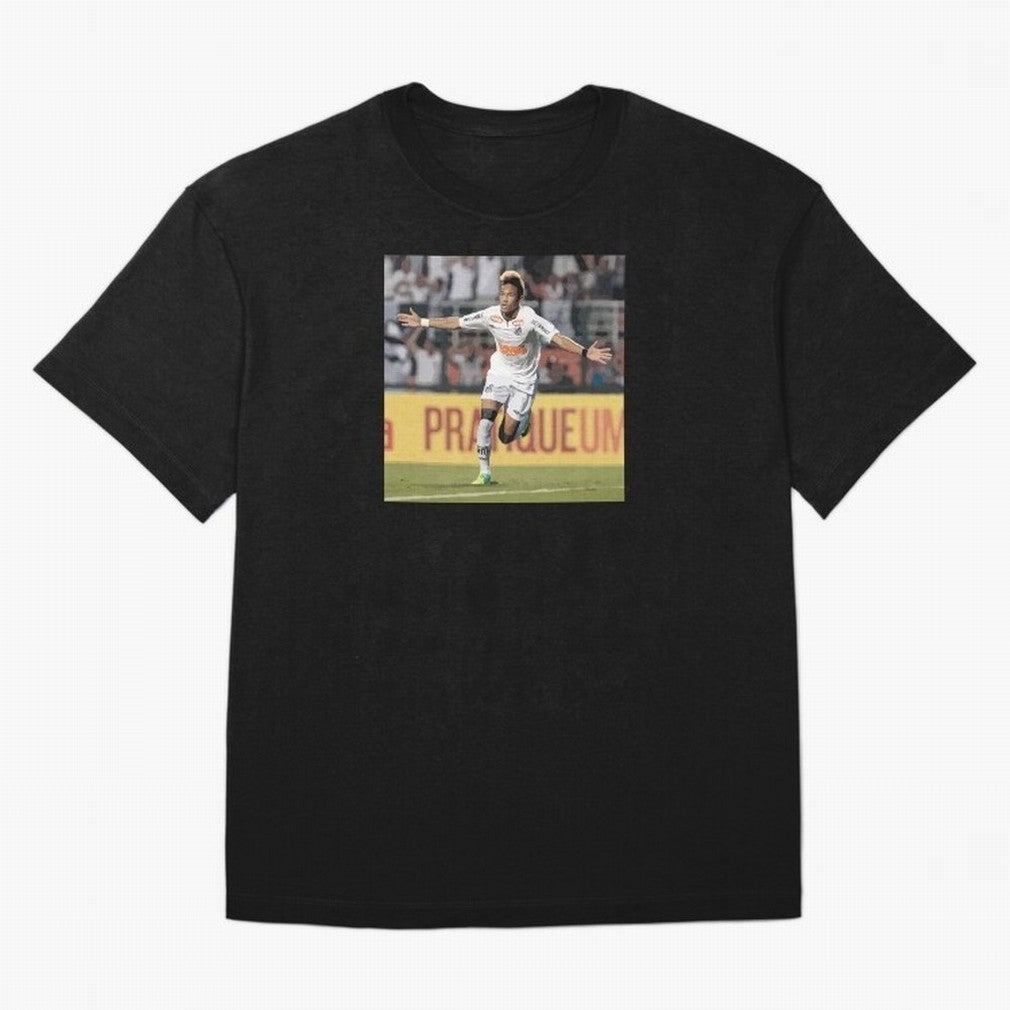 Neymar of Santos celebrating Classic T-Shirt Show Fan Pride Across FIFA World Cup 2026 USA Canada Mexico Driven by Neymar, Portugal, Spain and Germany Energy, Stadium Chants, National Pride, Trophy Dreams and Unforgettable Football Memories;