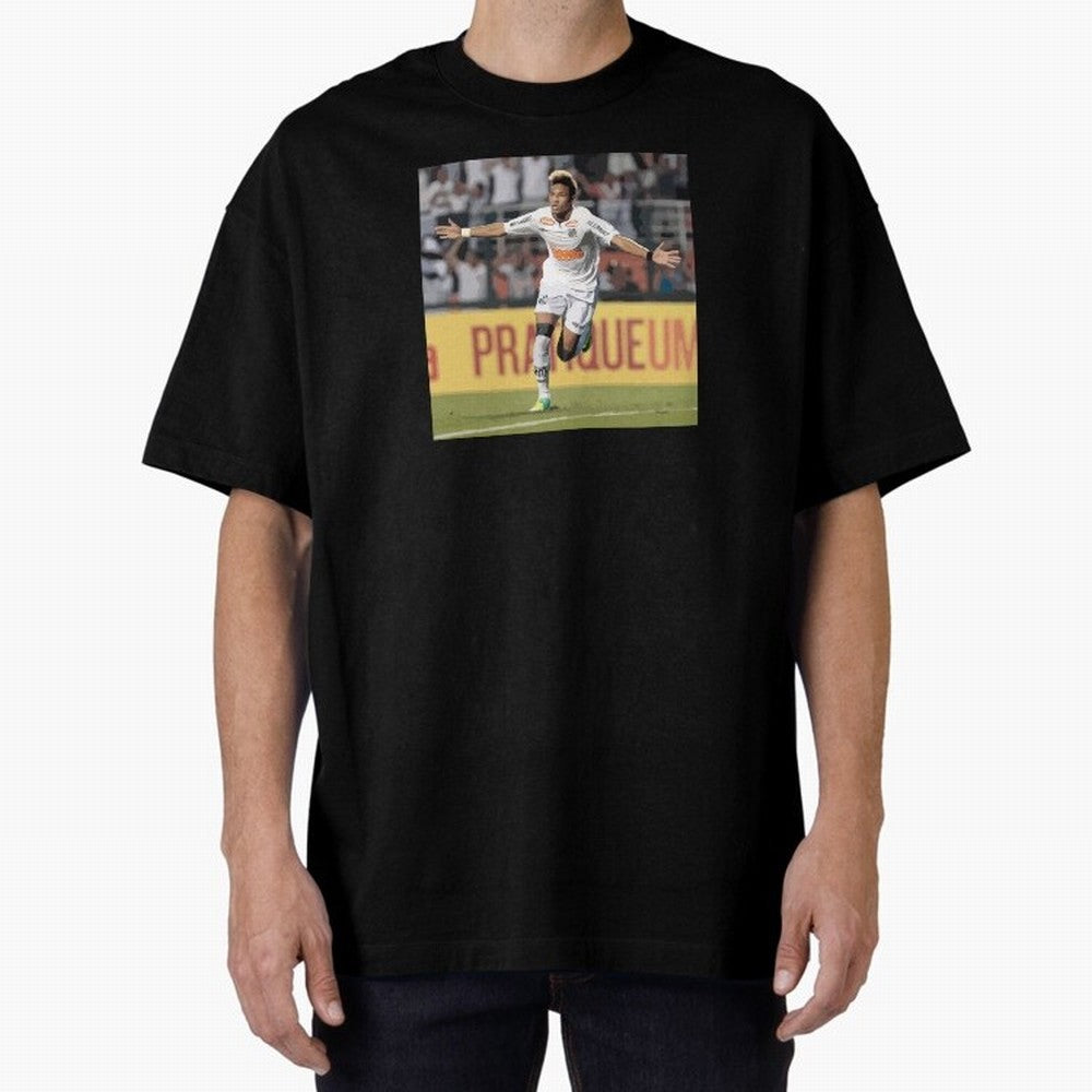 Neymar of Santos celebrating Classic T-Shirt Show Fan Pride Across FIFA World Cup 2026 USA Canada Mexico Driven by Neymar, Portugal, Spain and Germany Energy, Stadium Chants, National Pride, Trophy Dreams and Unforgettable Football Memories;