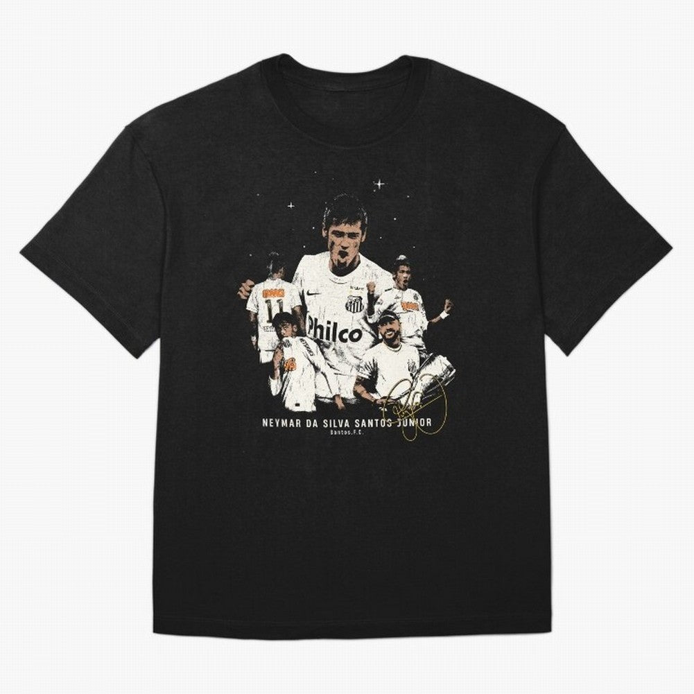 Neymar Illustration Classic T-Shirt Follow the Final Road of the FIFA World Cup 2026 USA Canada Mexico Journey through Haaland and Mbappe Highlights, Brazil Pride, Football Passion, Legendary Performances, Festival Vibes and Supporter Community;