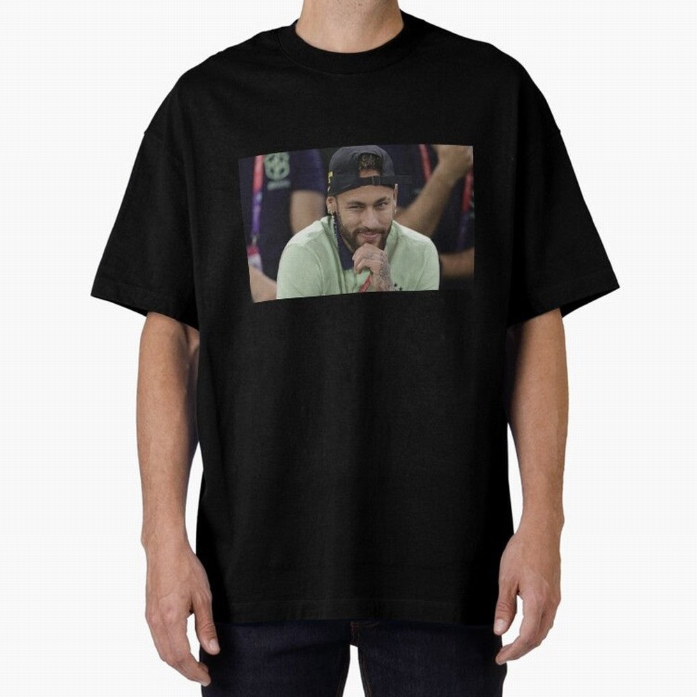Neymar Jr Oversized T-Shirt Fuel Your Fan Pride for Global Football Passion for FIFA World Cup 2026 USA Canada Mexico, Capturing Messi, France and Portugal, Championship Spirit, Famous Goals, Roaring Crowds and International Football Unity; Built