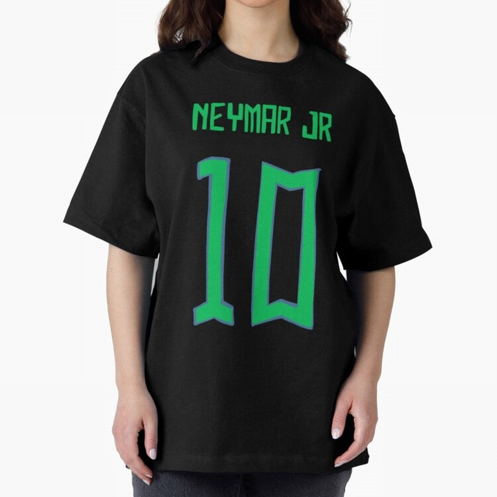 Neymar Jr #10 (Brazil) Oversized T-Shirt Celebrate Football Dreams Across FIFA World Cup 2026 Group Stage with Cristiano Ronaldo, Portugal Energy, Supporter Pride, Iconic Celebrations, Legendary Names and Global Match Day Energy; Created for Match