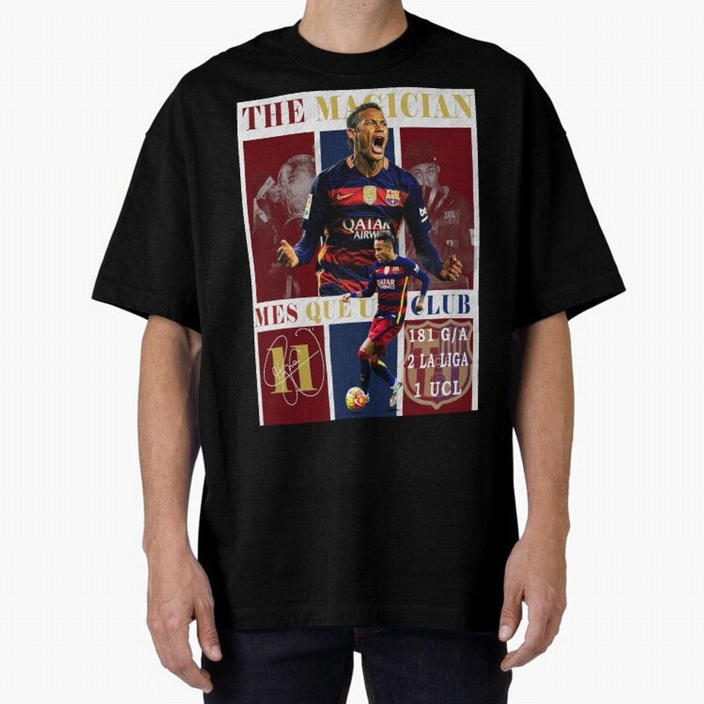 Neymar Jr Barcelona 2015 UCL Poster Classic T-Shirt Show Match Day Excitement for FIFA World Cup 2026 USA Canada Mexico Spirit, Centered on Spain and Netherlands, Mbappe and Neymar, Classic Soccer Heritage, Championship Pressure, Fan Loyalty and