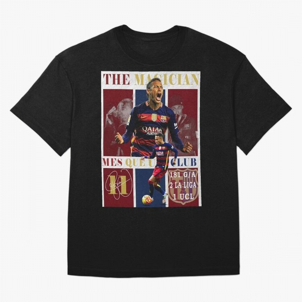 Neymar Jr Barcelona 2015 UCL Poster Classic T-Shirt Show Match Day Excitement for FIFA World Cup 2026 USA Canada Mexico Spirit, Centered on Spain and Netherlands, Mbappe and Neymar, Classic Soccer Heritage, Championship Pressure, Fan Loyalty and