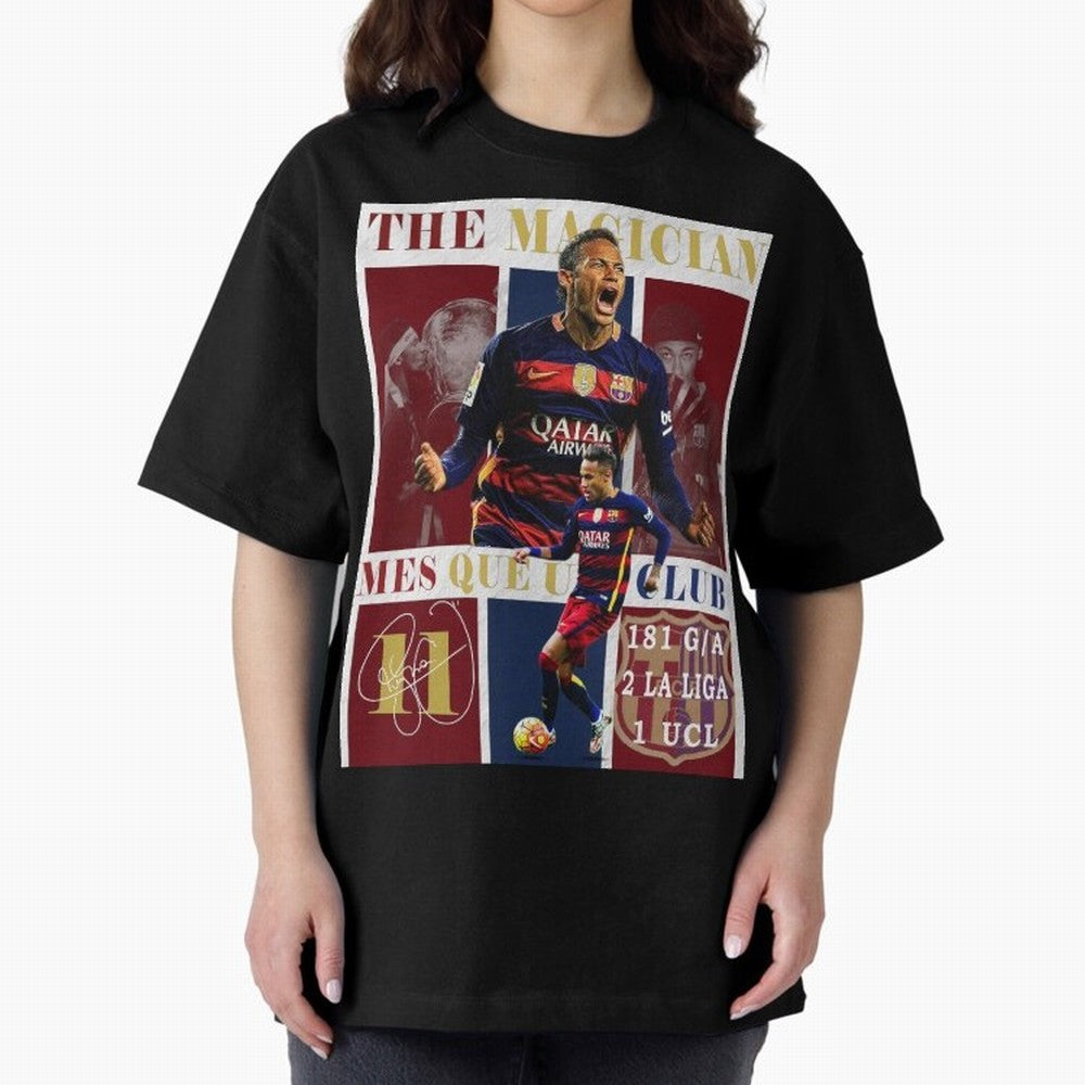Neymar Jr Barcelona 2015 UCL Poster Classic T-Shirt Show Match Day Excitement for FIFA World Cup 2026 USA Canada Mexico Spirit, Centered on Spain and Netherlands, Mbappe and Neymar, Classic Soccer Heritage, Championship Pressure, Fan Loyalty and