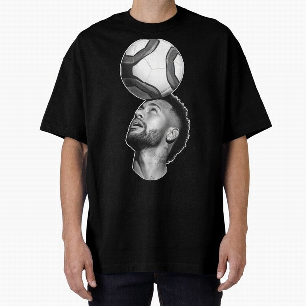 Neymar Jr. ¨C The Art of Balance Oversized T-Shirt Celebrate National Team Dreams in the FIFA World Cup 2026 USA Canada Mexico Journey through Neymar Highlights, Spain Pride, Sports Nostalgia, International Competition, Famous Players and