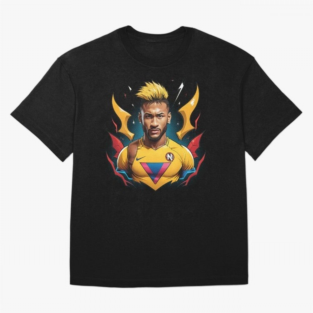 Neymar Jr illustration Classic T-Shirt Celebrate Golden Goal Energy in FIFA World Cup 2026 Group Stage Centered on Messi, CR7 and Mbappe, France and Portugal Energy, Retro Football Energy, Iconic Rivalries, Trophy Chase Drama and Stadium