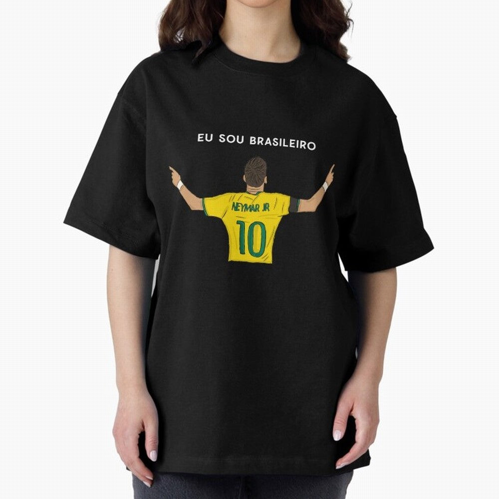 Neymar Jr Brazil Oversized T-Shirt Represent Football Lovers during Match Day Hype around FIFA World Cup 2026, Neymar, England, Football History, Final Match Energy, Crowd Noise and Once in a Lifetime Moments; Made for Die Hard Supporters, Soccer