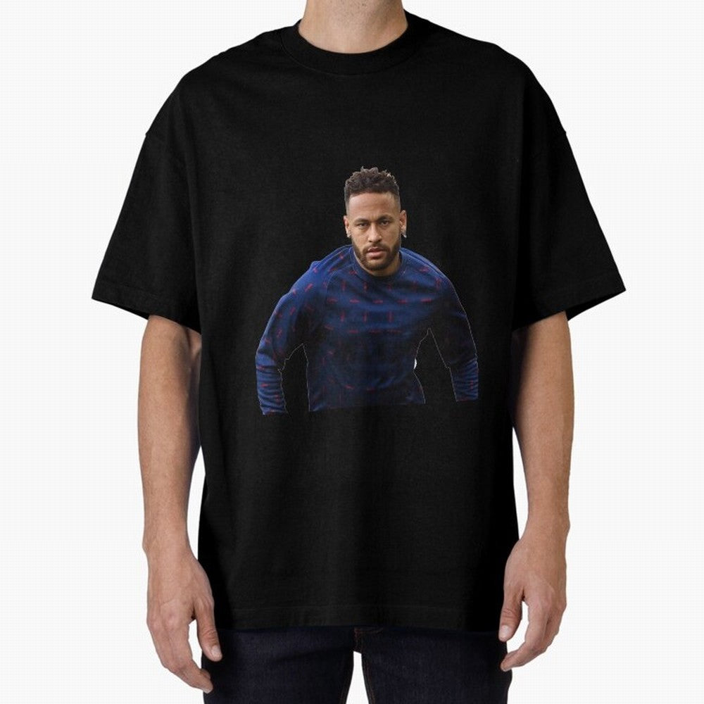 Neymar Junior Sticker Oversized T-Shirt Bring Supporter Culture to FIFA World Cup 2026 USA Canada Mexico for Fans of Neymar and Spain, Bringing Football History, Final Match Energy, Crowd Noise and Once in a Lifetime Moments; Perfect for Fans,