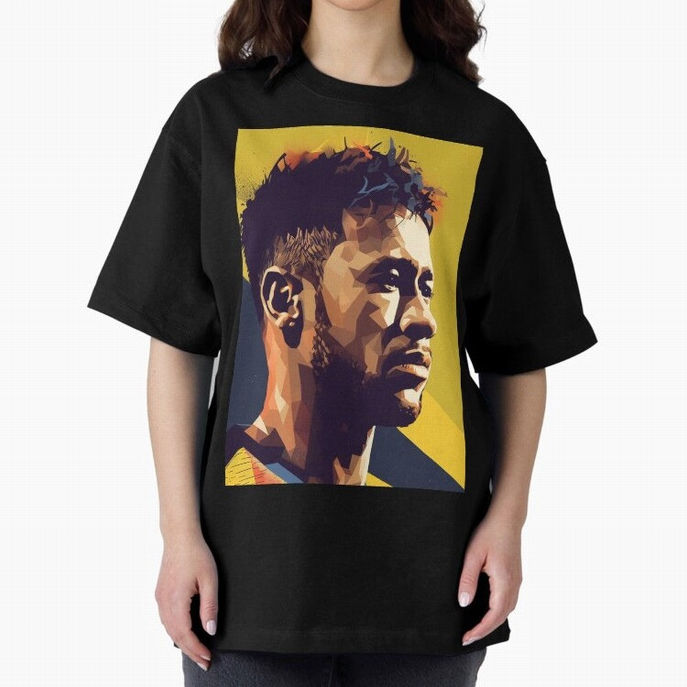 Neymar Jr art Oversized T-Shirt Refresh Match Day Hype around FIFA World Cup 2026 Group Stage, CR7 and Messi, Portugal, Vintage Soccer Flavor, Modern Football Stars, National Flags and Final Night Emotion; Ideal for Fans Who Follow Messi, Cristiano