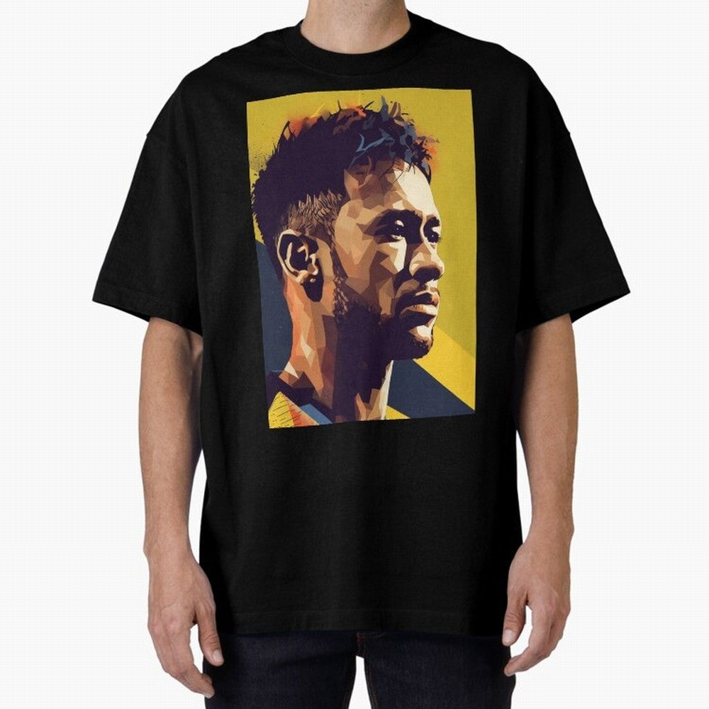 Neymar Jr art Oversized T-Shirt Refresh Match Day Hype around FIFA World Cup 2026 Group Stage, CR7 and Messi, Portugal, Vintage Soccer Flavor, Modern Football Stars, National Flags and Final Night Emotion; Ideal for Fans Who Follow Messi, Cristiano