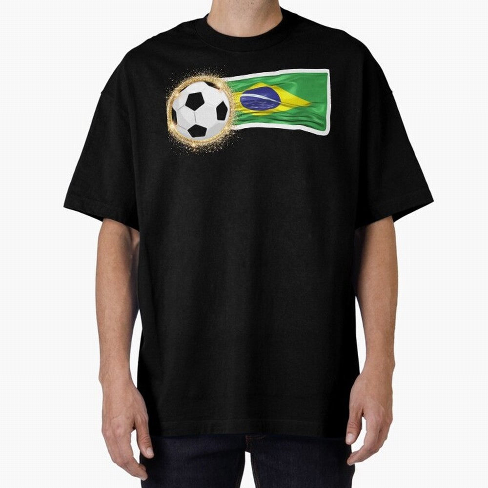 BRAZIL - BRAZILIAN FOOTBALL STICKER Classic T-Shirt Fuel Your Fan Pride for FIFA World Cup 2026 Group Stage Spirit, with France, Messi, Football History, Final Match Energy, Crowd Noise and Once in a Lifetime Moments; Created for Match Day Parties,