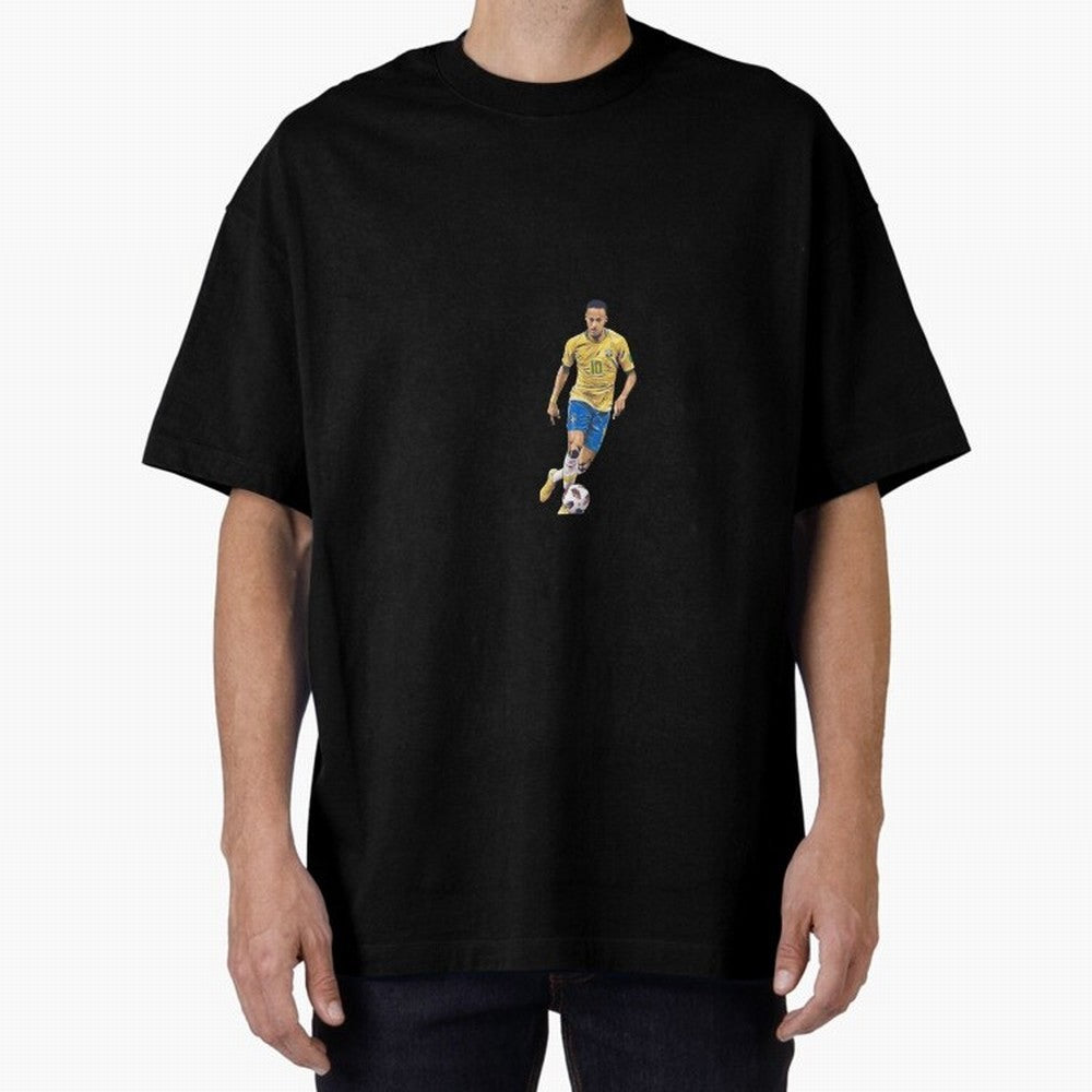 Brazilian Football Player Oversized T-Shirt Celebrate Unforgettable Nights in Match Day Hype around FIFA World Cup 2026, Mbappe, Argentina, Global Supporter Spirit, Legendary Goals, National Colors and Tournament Celebration; Made for Die Hard