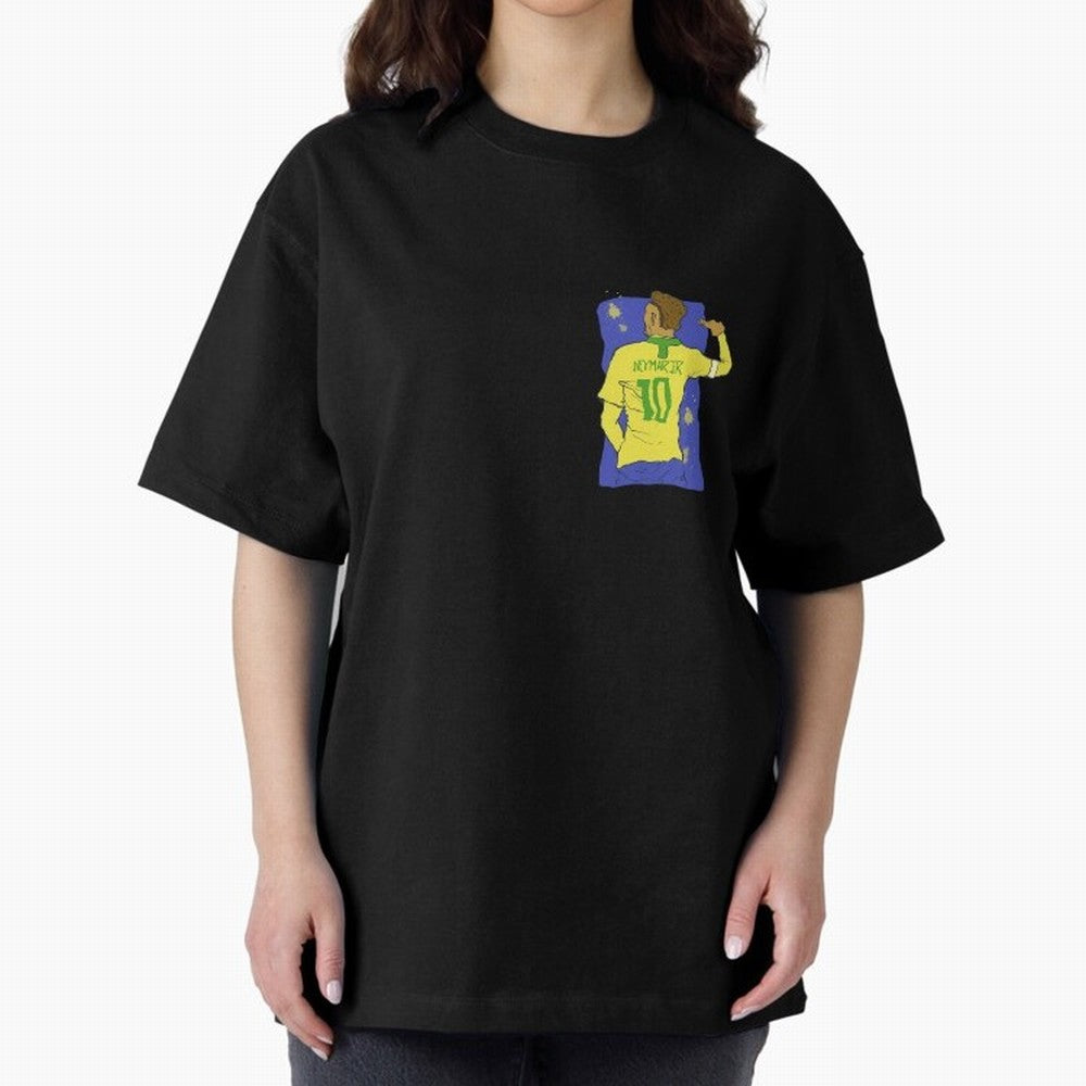 Neymar Jr. in Brazilian Glory Oversized T-Shirt Bring Home FIFA World Cup 2026 Group Stage Centered on Neymar, Argentina Energy, Supporter Pride, Iconic Celebrations, Legendary Names and Global Match Day Energy; Made for Die Hard Supporters, Soccer