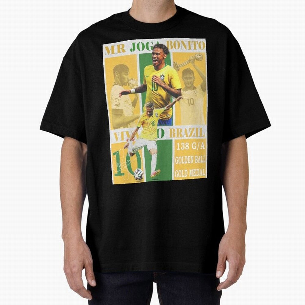 Neymar Jr Brazil National Team Soccer Poster - Iconic Selecao Art Print Classic T-Shirt Back Your Heroes with Match Day Hype around FIFA World Cup 2026, Neymar, Haaland and Cristiano Ronaldo, Argentina, Sports Nostalgia, International Competition,