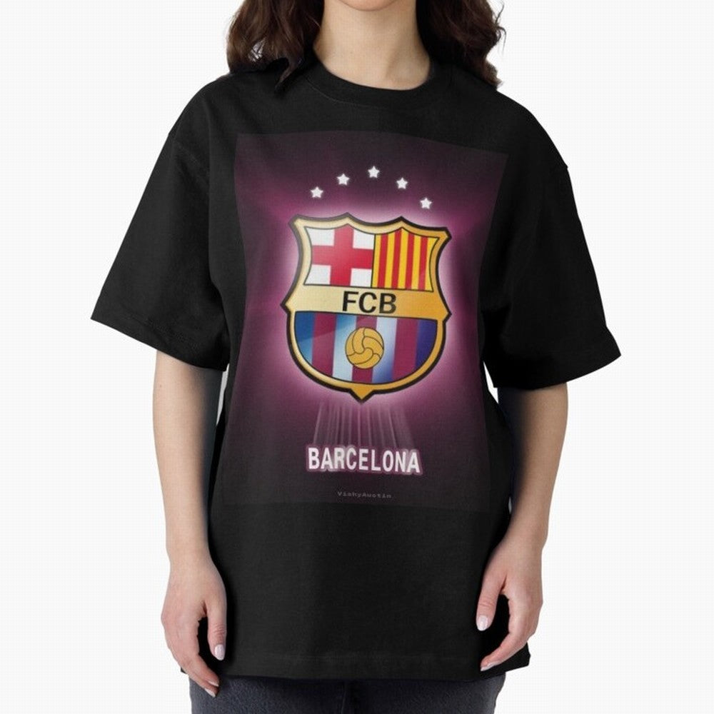 barcelona Oversized T-Shirt Step into FIFA World Cup 2026 Group Stage Spirit, Filled with Argentina, Haaland and Mbappe, Worldwide Fan Energy, Dramatic Goals, Stadium Lights and Championship Celebrations; Great for Watch Parties, Sports Bars,