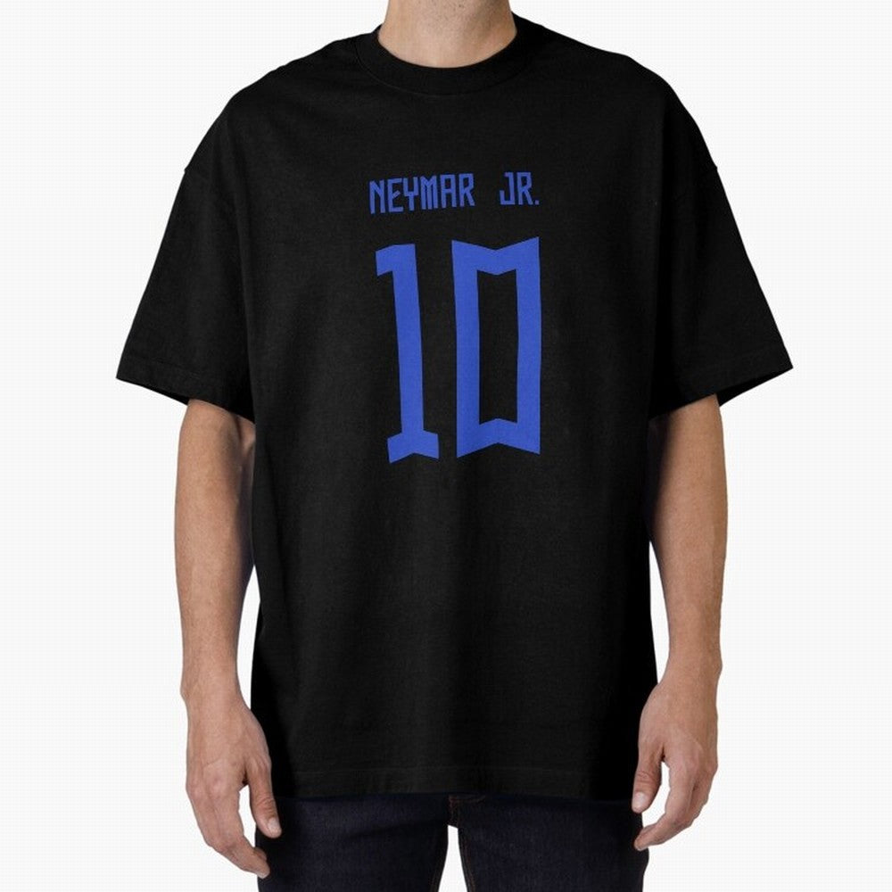 Neymar Jr Brazil White Jersey 2023 Oversized T-Shirt Show Love for Legendary Goals in FIFA World Cup 2026 Driven by Mbappe, Portugal, Spain and Germany Energy, Football Passion, Legendary Performances, Festival Vibes and Supporter Community; Ideal