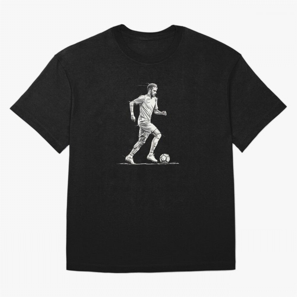 Neymar Jr. - The Dribble King Sketch Classic T-Shirt Show Championship Spirit for FIFA World Cup 2026 for Fans of Mbappe and Neymar and Brazil, Portugal and Argentina, Bringing Classic Soccer Heritage, Championship Pressure, Fan Loyalty and