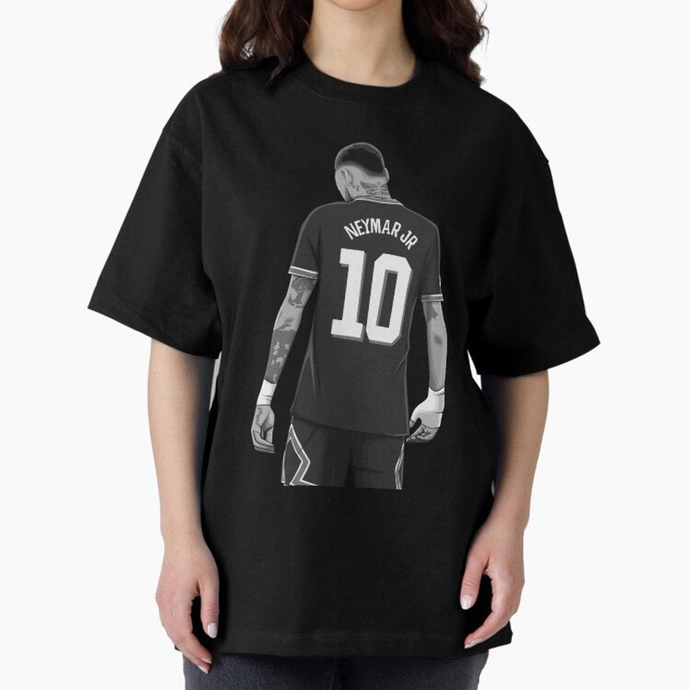 Neymar Jr Black and White Version Oversized T-Shirt Carry the Colors and Pride of FIFA World Cup 2026 USA Canada Mexico Driven by Neymar, Haaland and Cristiano Ronaldo, Germany Energy, Supporter Pride, Iconic Celebrations, Legendary Names and