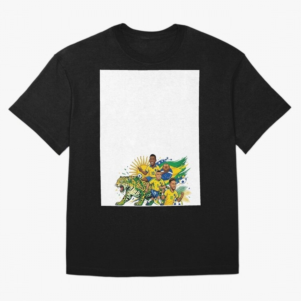 Unleash the spirit of the Sele??o! ? Graphic T-Shirt Wear the Spirit of Global Football Passion for FIFA World Cup 2026 USA Canada Mexico, Centered on Messi and Cristiano Ronaldo, France and Portugal, Football Passion, Legendary Performances,