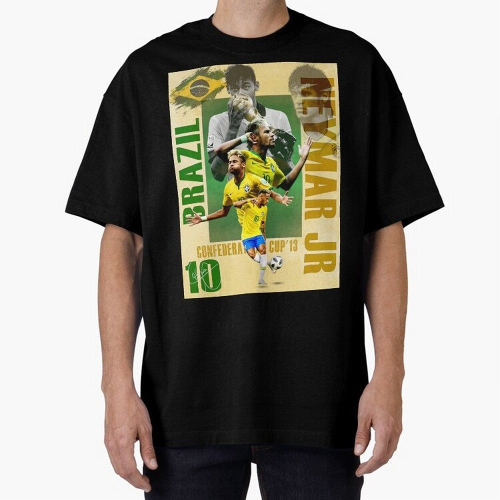 Neymar Jr Brazil World Cup Poster, Soccer Football Wall Art Print Decor Premium T-Shirt Mark FIFA World Cup 2026 Group Stage Spirit, Connected to Brazil, Portugal and Argentina, Mbappe and Neymar, Classic Soccer Heritage, Championship Pressure, Fan