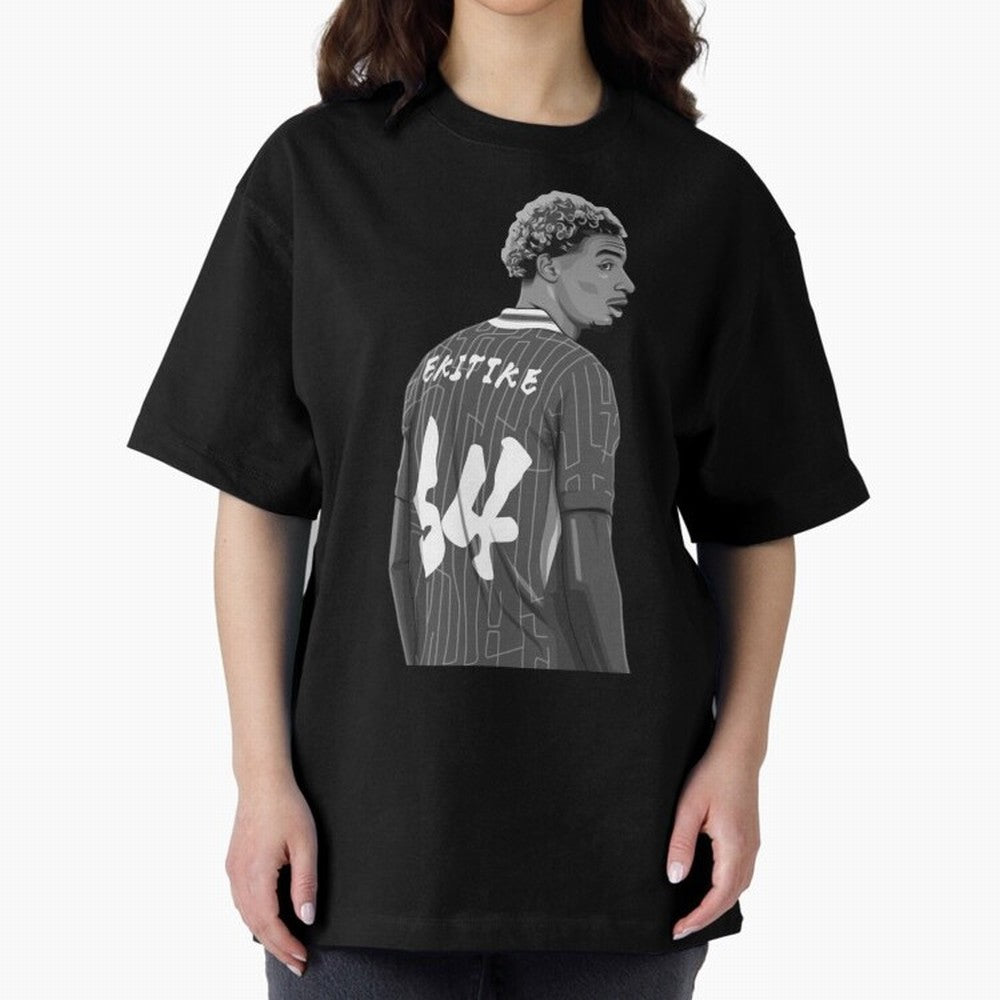 Hugo Ekitike Black and White Version Classic T-Shirt Celebrate the Next Chapter of FIFA World Cup 2026 Group Stage Connected to Messi, CR7 and Mbappe, Spain and Netherlands Energy, Worldwide Fan Energy, Dramatic Goals, Stadium Lights and