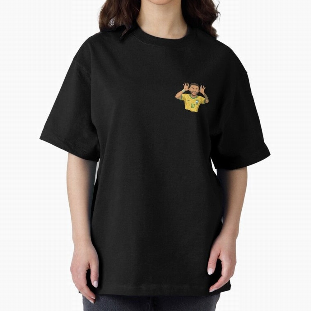 Neymar Brazil ¨C Tongue-Out Celebration | Yellow Kit #10 | Ghibli Style Classic T-Shirt Show Your Love for FIFA World Cup 2026 for Fans of Neymar, Haaland and Cristiano Ronaldo and England and Germany, Bringing Sports Nostalgia, International