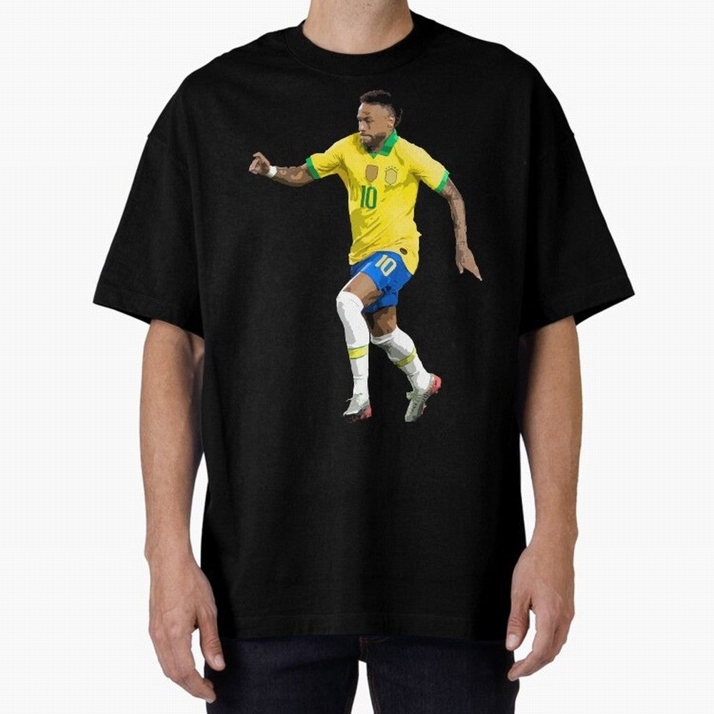 neymar Oversized T-Shirt Stand Out with Spirit from FIFA World Cup 2026 for Fans of Cristiano Ronaldo, Haaland and CR7 and Portugal, Bringing Championship Spirit, Famous Goals, Roaring Crowds and International Football Unity; Perfect for Fans,