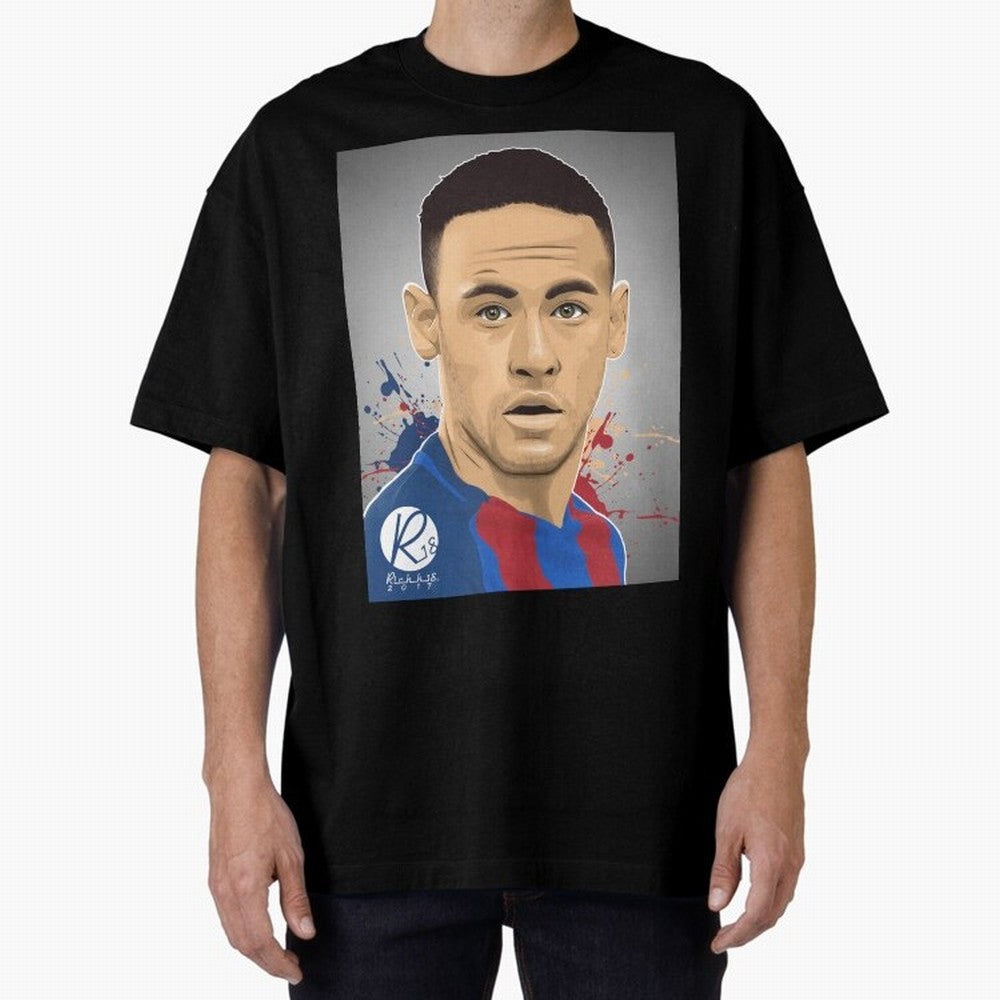 NEYMAR Oversized T-Shirt Treasure Match Day Hype around FIFA World Cup 2026 Group Stage, CR7 and Messi, England, Championship Spirit, Famous Goals, Roaring Crowds and International Football Unity; Ideal for Fans Who Follow Messi, Cristiano Ronaldo,