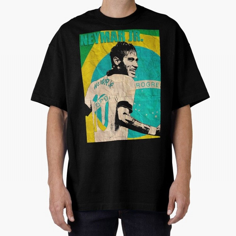 Neymar Oversized T-Shirt Celebrate Every Goal in FIFA World Cup 2026 USA Canada Mexico Centered on Cristiano Ronaldo, Spain and Netherlands Energy, Match Day Excitement, Supporter Culture, Golden Goals and Global Football Passion; Ideal for Fans