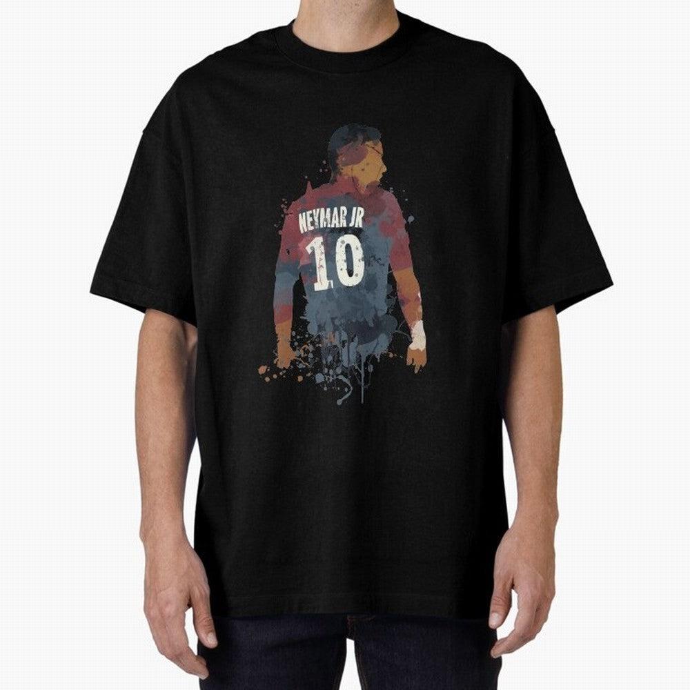 Neymar Brazilian Legend Art Oversized T-Shirt Carry FIFA World Cup 2026 Group Stage Spirit, Highlighting Portugal, Cristiano Ronaldo, Haaland and CR7, Tournament Hype, Historic Matchups, Family Viewing Parties and Global Sports Pride; Great for