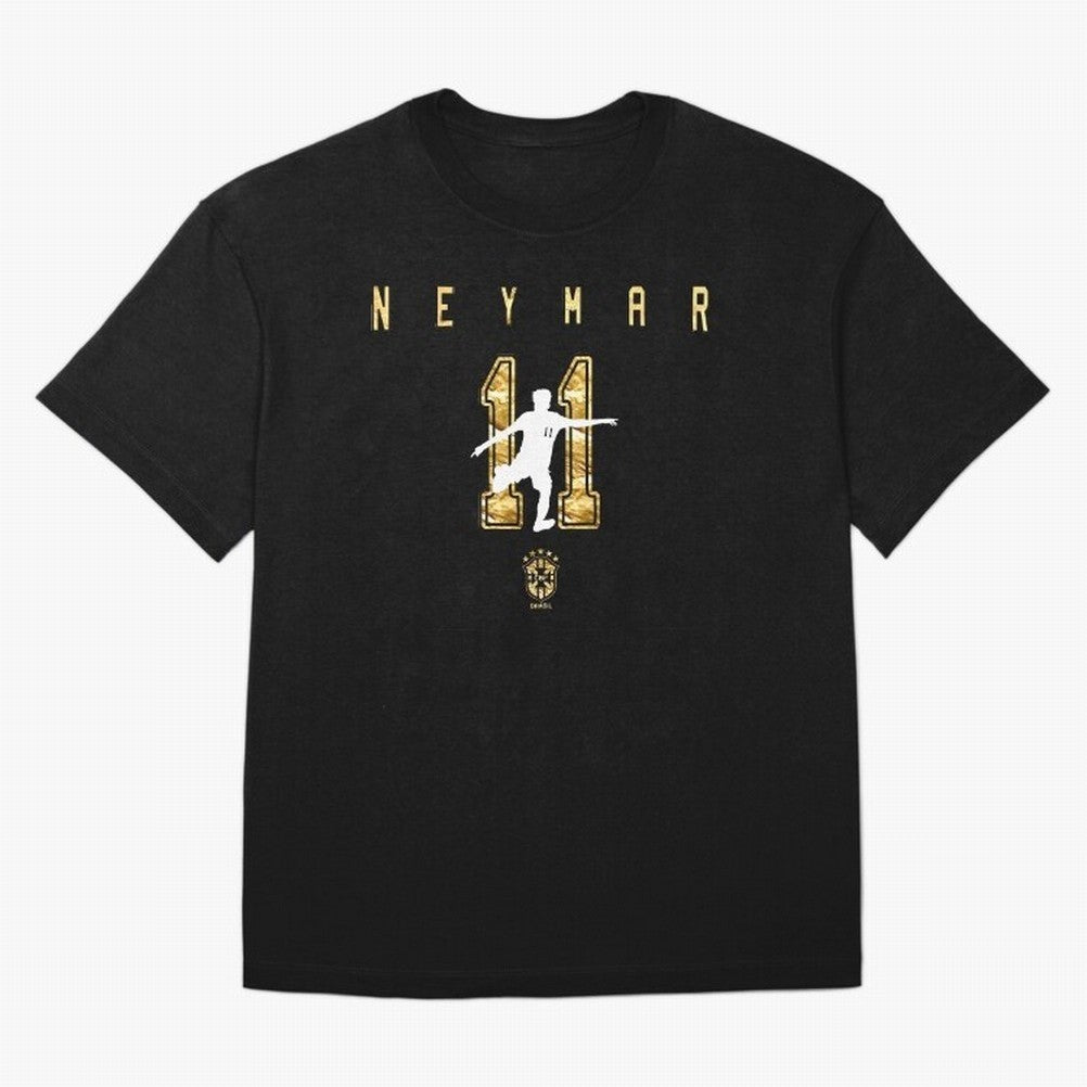 Neymar Gold Design Classic T-Shirt Upgrade FIFA World Cup 2026 Spirit, Capturing France and Portugal, Messi, Sports Nostalgia, International Competition, Famous Players and Unforgettable Victories; Perfect for People Who Love Argentina, Brazil,