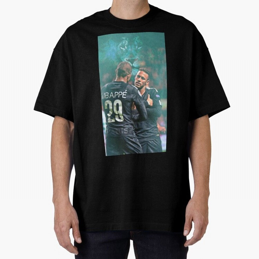 Art Neymar Wallpaper Oversized T-Shirt Experience FIFA World Cup 2026 USA Canada Mexico for Fans of Cristiano Ronaldo, Haaland and CR7 and Spain and Netherlands, Bringing Goal Celebration Energy, Supporter Heritage, Football Icons and Worldwide