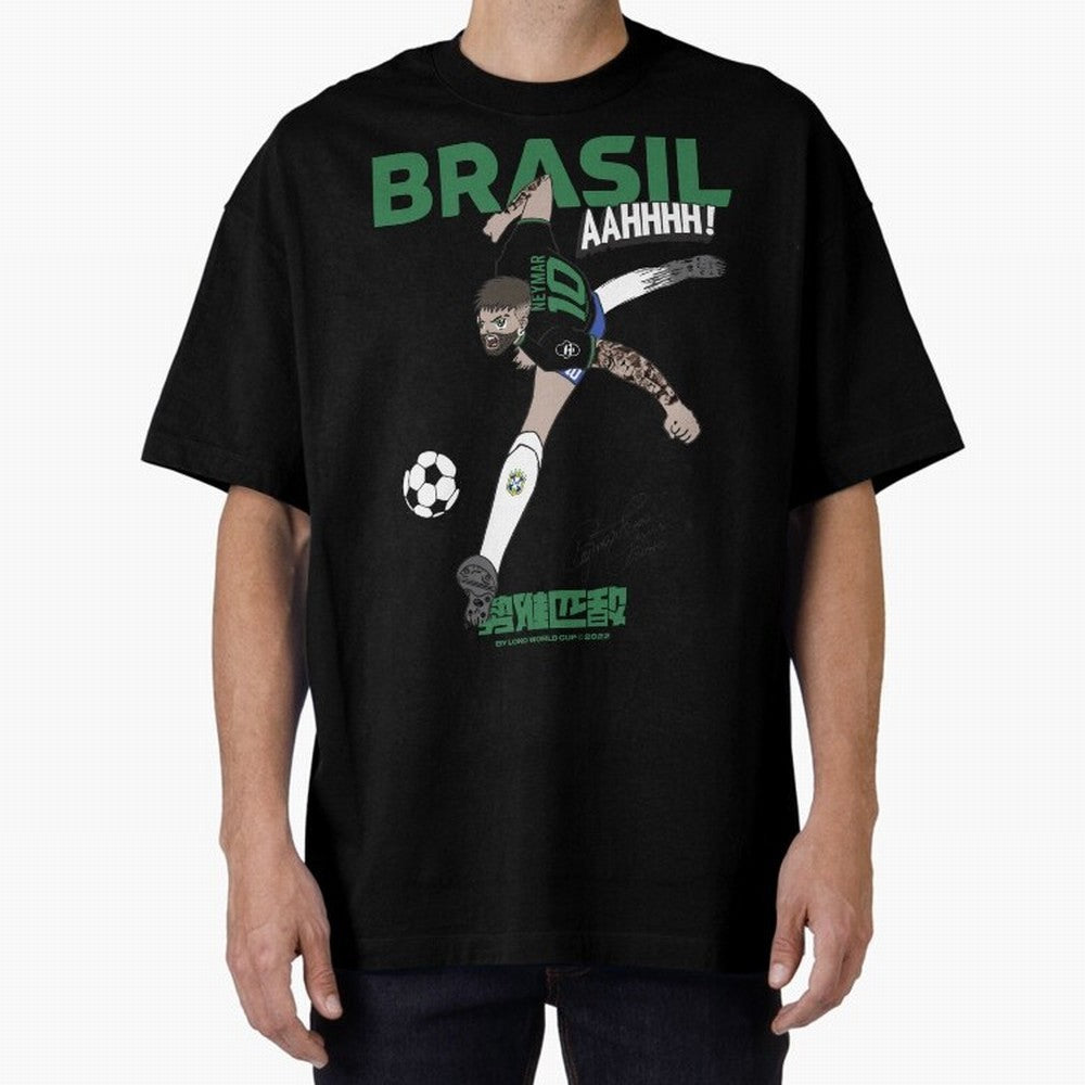 NEYMAR BRAZIL Oversized T-Shirt Bring Legendary Rivalry Energy to FIFA World Cup 2026 USA Canada Mexico Connected to Neymar, Haaland and Cristiano Ronaldo, Spain Energy, Stadium Chants, National Pride, Trophy Dreams and Unforgettable Football
