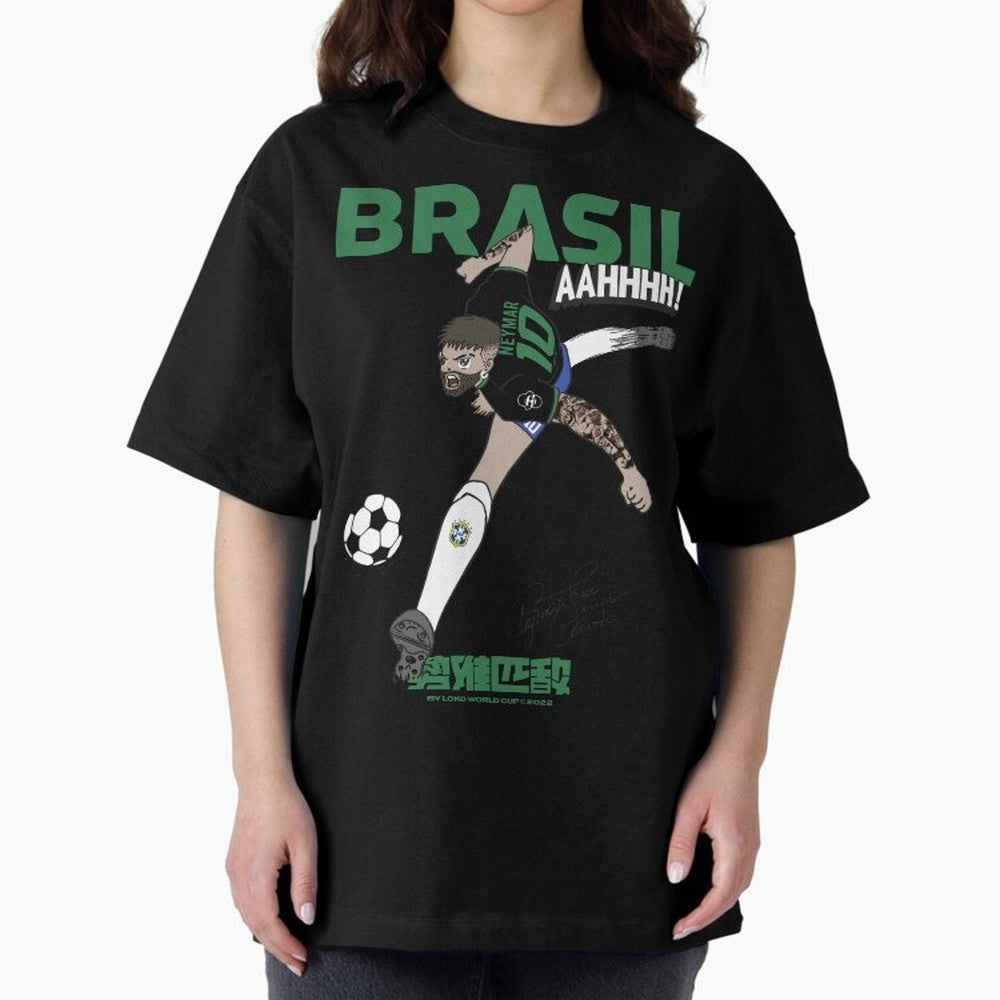 NEYMAR BRAZIL Oversized T-Shirt Bring Legendary Rivalry Energy to FIFA World Cup 2026 USA Canada Mexico Connected to Neymar, Haaland and Cristiano Ronaldo, Spain Energy, Stadium Chants, National Pride, Trophy Dreams and Unforgettable Football