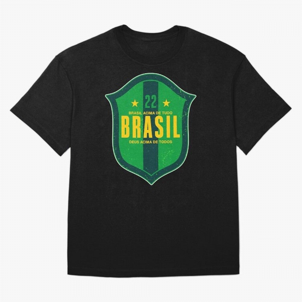 BRAS?O BRASIL 22 Oversized T-Shirt Embrace FIFA World Cup 2026 Group Stage Spirit, Filled with England, Cristiano Ronaldo, Football History, Final Match Energy, Crowd Noise and Once in a Lifetime Moments; Built for Supporters Chasing Trophy Dreams,