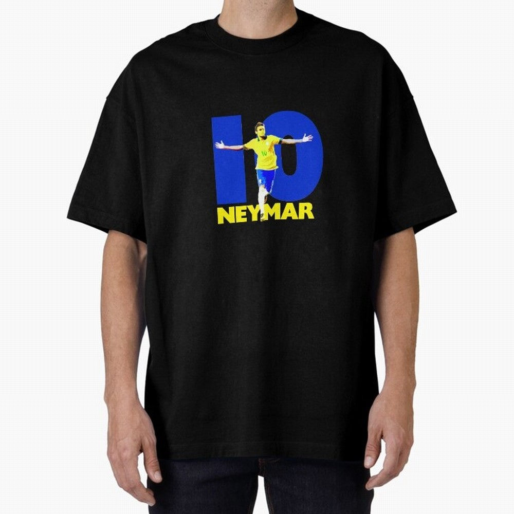 Neymar 10 Oversized T-Shirt Support Iconic Players in Match Day Hype around FIFA World Cup 2026, Neymar, Haaland and Cristiano Ronaldo, Argentina, France and Brazil, Football History, Final Match Energy, Crowd Noise and Once in a Lifetime Moments;