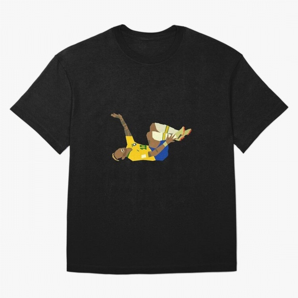 Falling Brazilian Player Classic T-Shirt Embrace FIFA World Cup 2026 Spirit, Inspired by France, Messi, CR7 and Mbappe, Global Supporter Spirit, Legendary Goals, National Colors and Tournament Celebration; Made for Collectors Who Enjoy Iconic