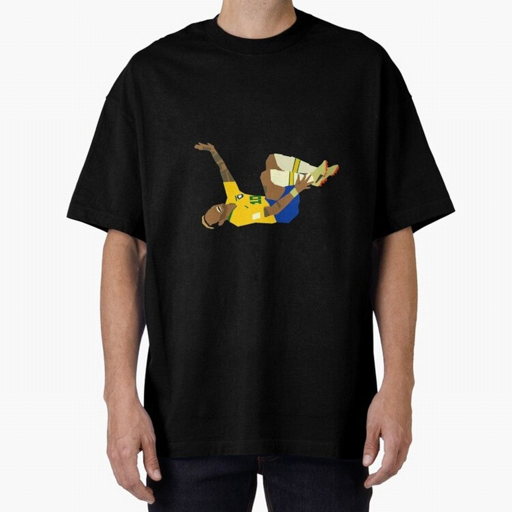 Falling Brazilian Player Classic T-Shirt Embrace FIFA World Cup 2026 Spirit, Inspired by France, Messi, CR7 and Mbappe, Global Supporter Spirit, Legendary Goals, National Colors and Tournament Celebration; Made for Collectors Who Enjoy Iconic
