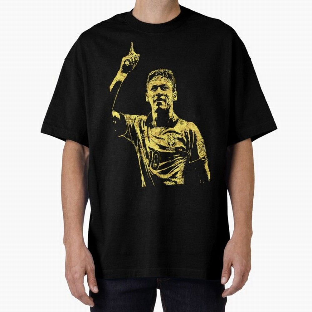 Neymar Fan Art Oversized T-Shirt Honor Champions and Dreams in FIFA World Cup 2026 USA Canada Mexico Spirit, Filled with England and Germany, Haaland and Mbappe, Soccer Culture, Superstar Moments, National Team Dreams and Competitive Fire; Ideal