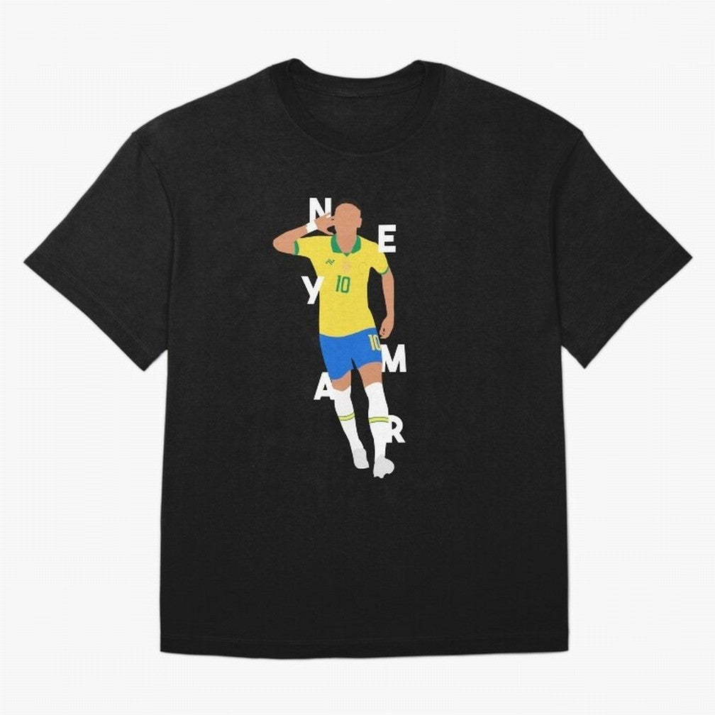 Neymar x Brazil Oversized T-Shirt Bring Trophy Dreams to the FIFA World Cup 2026 USA Canada Mexico Journey through Messi, CR7 and Mbappe Highlights, Brazil Pride, Vintage Soccer Flavor, Modern Football Stars, National Flags and Final Night Emotion;