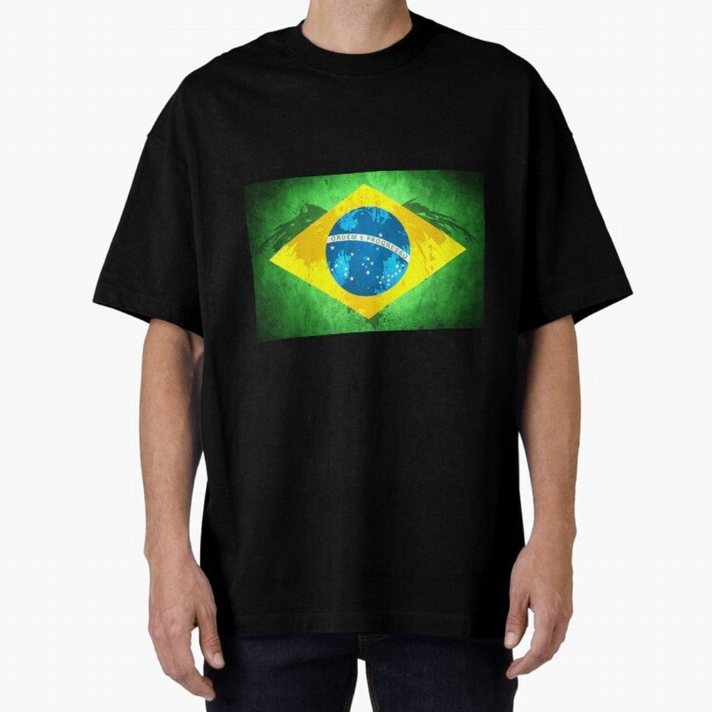 Brazil Oversized T-Shirt Back the Journey through FIFA World Cup 2026 Group Stage Spirit, Capturing France and Portugal, Messi and Cristiano Ronaldo, Worldwide Fan Energy, Dramatic Goals, Stadium Lights and Championship Celebrations; Perfect for