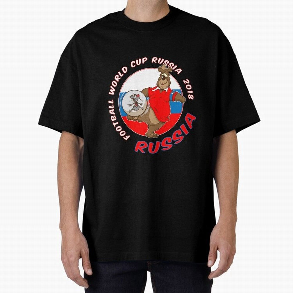 Russia football World Cup Russia 2018 T shirt and merchandise Oversized T-Shirt Wear the Spirit of Match Day Hype around FIFA World Cup 2026 USA Canada Mexico, Haaland, Argentina and Brazil, Sports Nostalgia, International Competition, Famous
