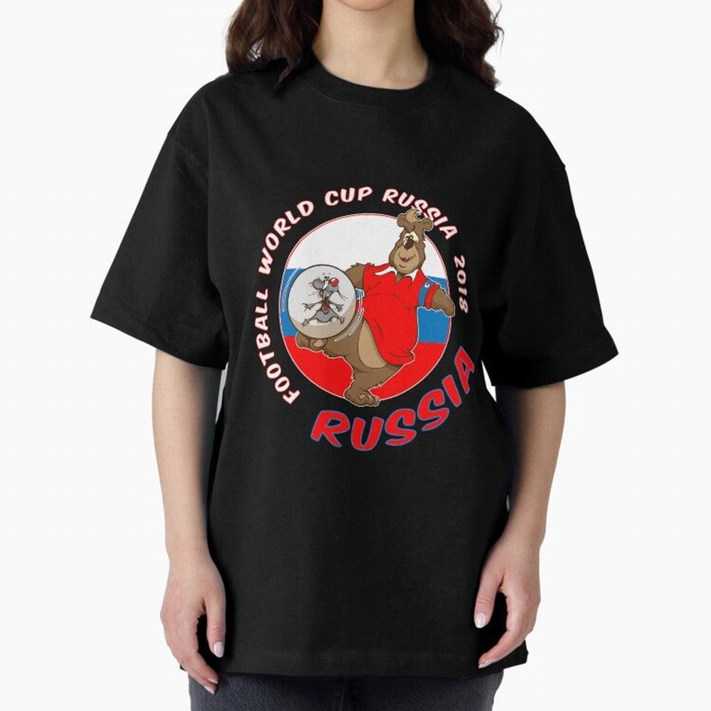 Russia football World Cup Russia 2018 T shirt and merchandise Oversized T-Shirt Wear the Spirit of Match Day Hype around FIFA World Cup 2026 USA Canada Mexico, Haaland, Argentina and Brazil, Sports Nostalgia, International Competition, Famous