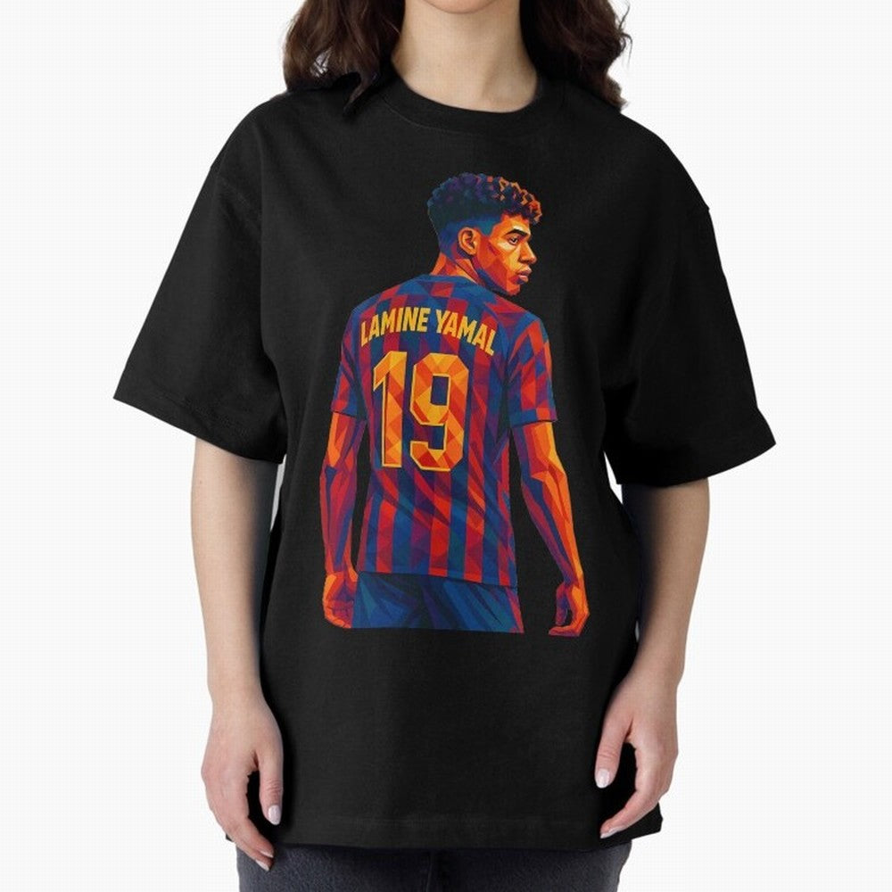 Lamine Yamal Oversized T-Shirt Celebrate Unforgettable Nights in Match Day Hype around FIFA World Cup 2026 Group Stage, Mbappe, England and Germany, Vintage Soccer Flavor, Modern Football Stars, National Flags and Final Night Emotion; Perfect for