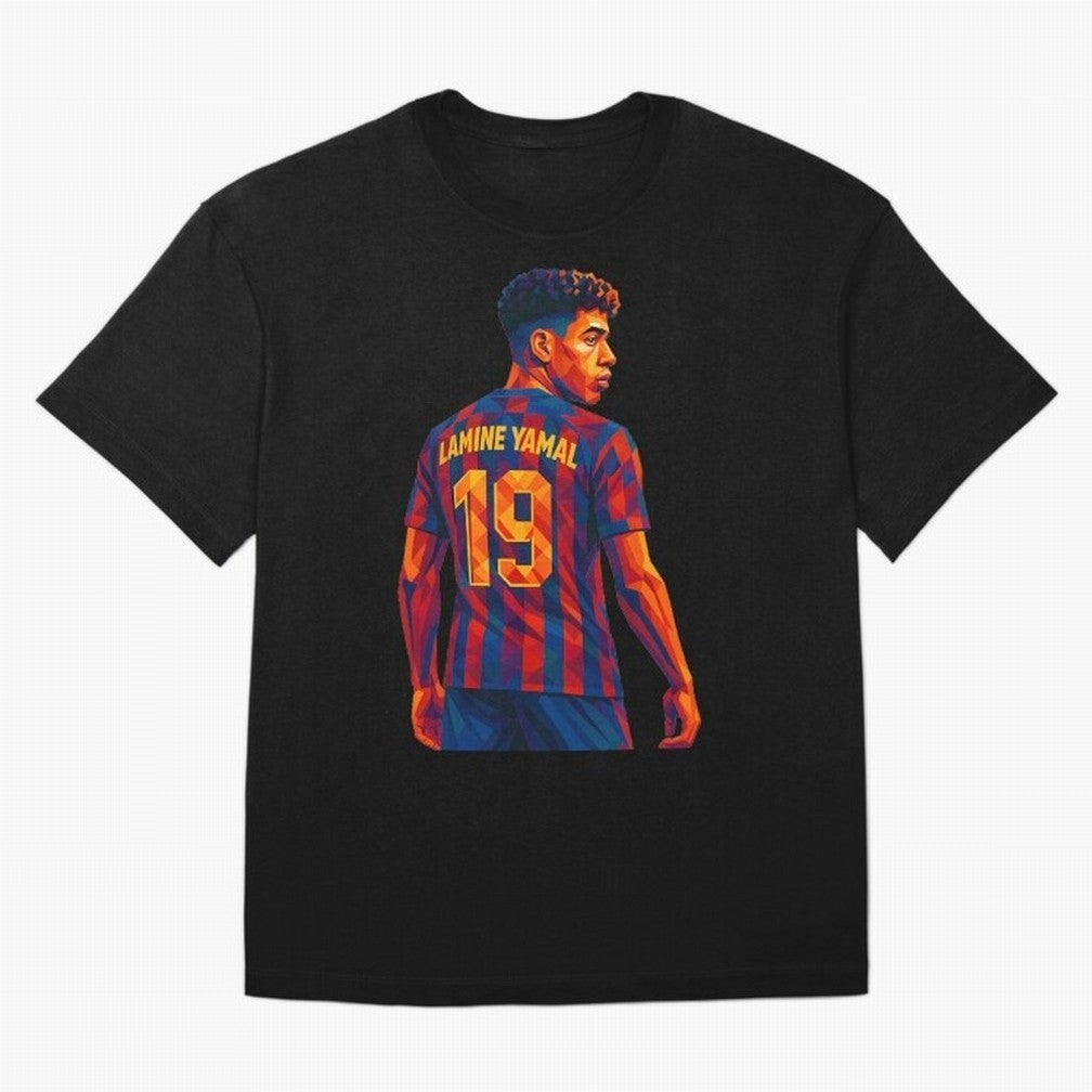 Lamine Yamal Oversized T-Shirt Celebrate Unforgettable Nights in Match Day Hype around FIFA World Cup 2026 Group Stage, Mbappe, England and Germany, Vintage Soccer Flavor, Modern Football Stars, National Flags and Final Night Emotion; Perfect for